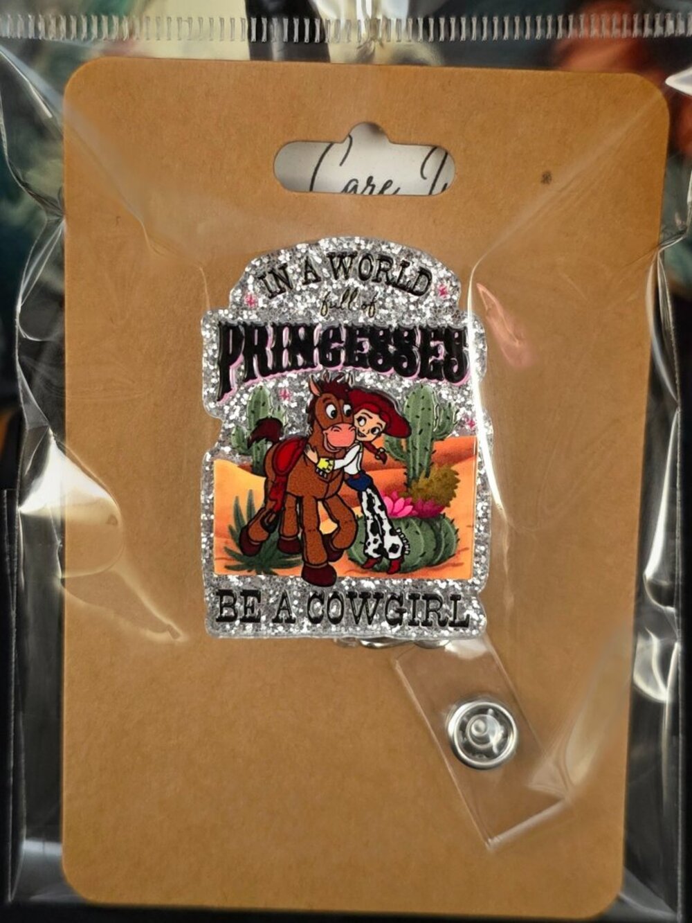 Toy Story Jessie Novelty Acrylic Badge Reel ID Holder